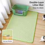 Double-Layer Cat Litter Mat with Cut-to-Fit Design