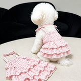 Cotton Pet Dress with Tiered Skirt