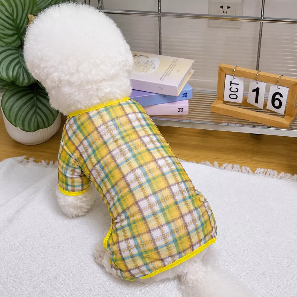 Striped Mesh Four-Leg Summer Shirt for Dogs