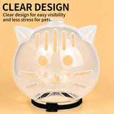 Plastic Recovery Cone for Cats During Grooming and Care