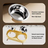 Stainless Steel Dog Bowl with Plastic Stand for Small Dogs