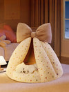 Cozy Semi-Enclosed Pet Cave House – All-Season Calming Teepee Bed for Cats & Small Dogs