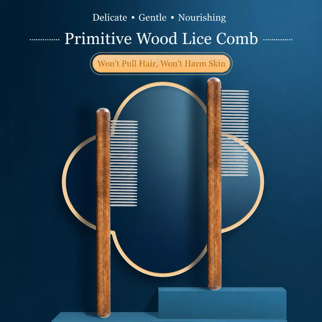 Wooden Cat Grooming Comb for Detangling and Loose Hair