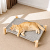 Cot-Style Cat Bed with Washable Scratching Mat