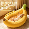 Banana-Shaped Pet Bed for Cats and Small Dogs