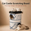 Three-Level Milk Tea Cup Cat Scratcher & Hideaway
