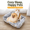 Rectangular Padded Pet Bed for Dogs and Cats