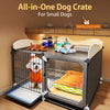 Indoor Iron Dog Crate with Separate Toilet Area