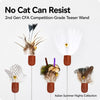 Telescoping Cat Teaser Wand with Interchangeable Attachments