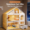 Multi-Tier Enclosed Cat Condo with Litter Area