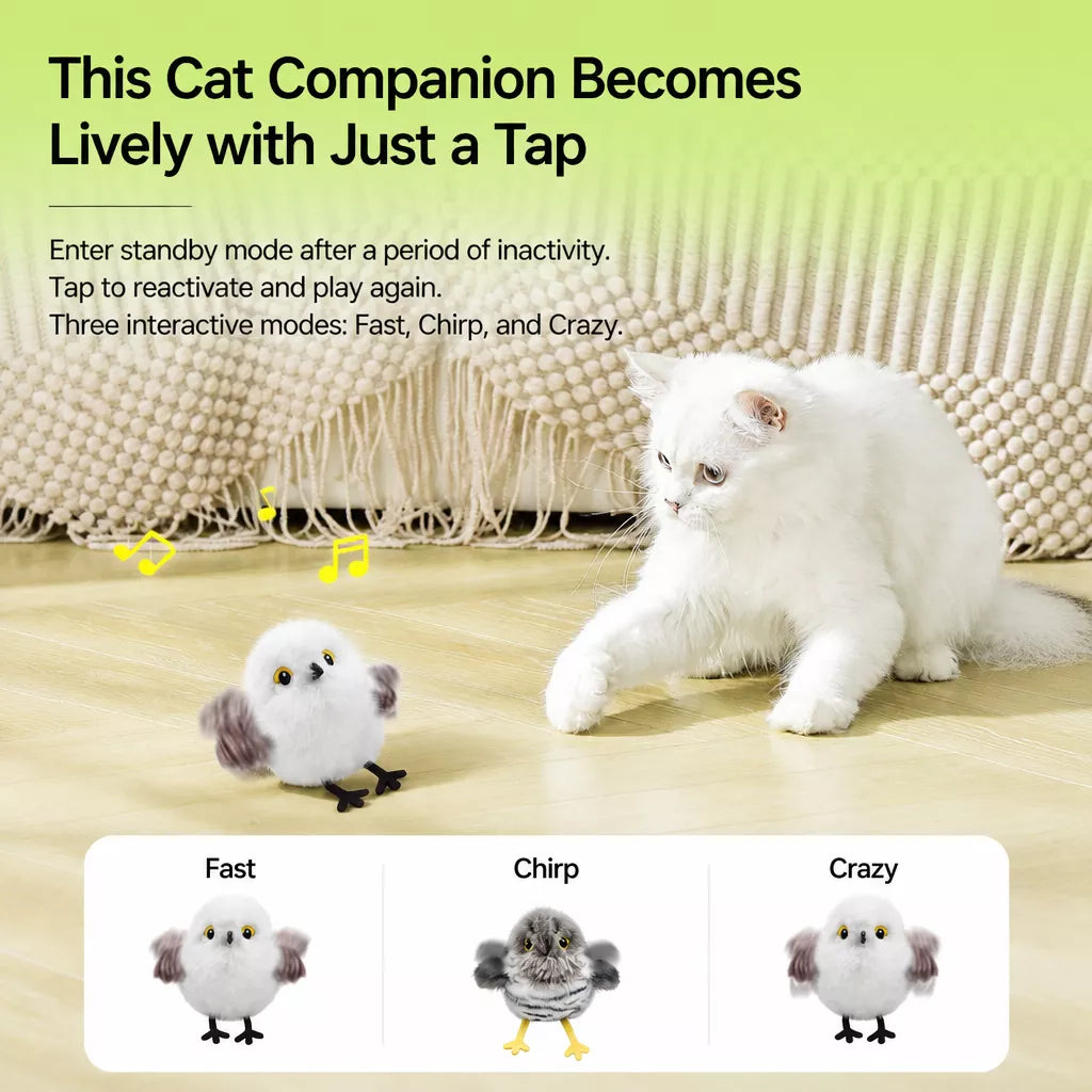 Automatic Flying Bird Cat Toy with Fluttering Wings