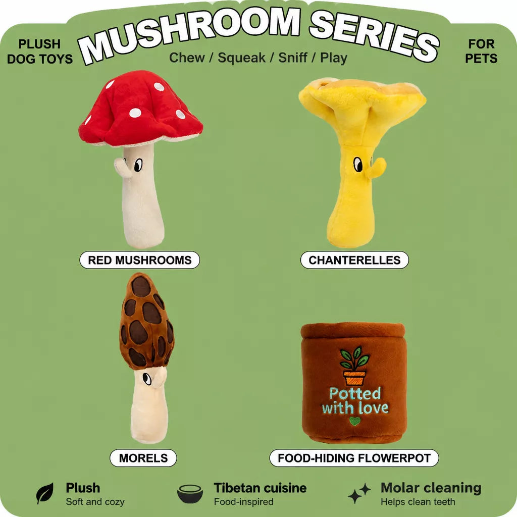 Mushroom Snuffle Mat & Treat-Hiding Toy for Dogs