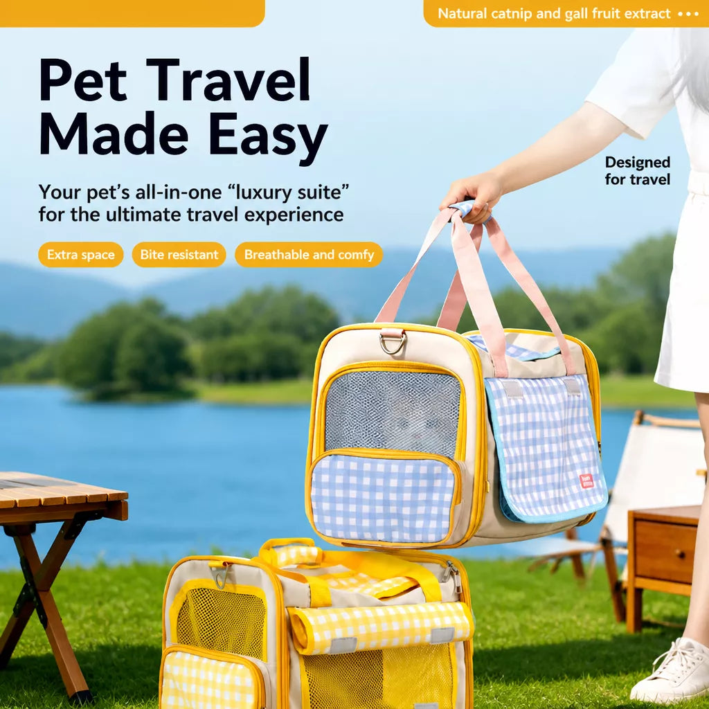 Expandable Pet Carrier Backpack for Cats and Small Dogs