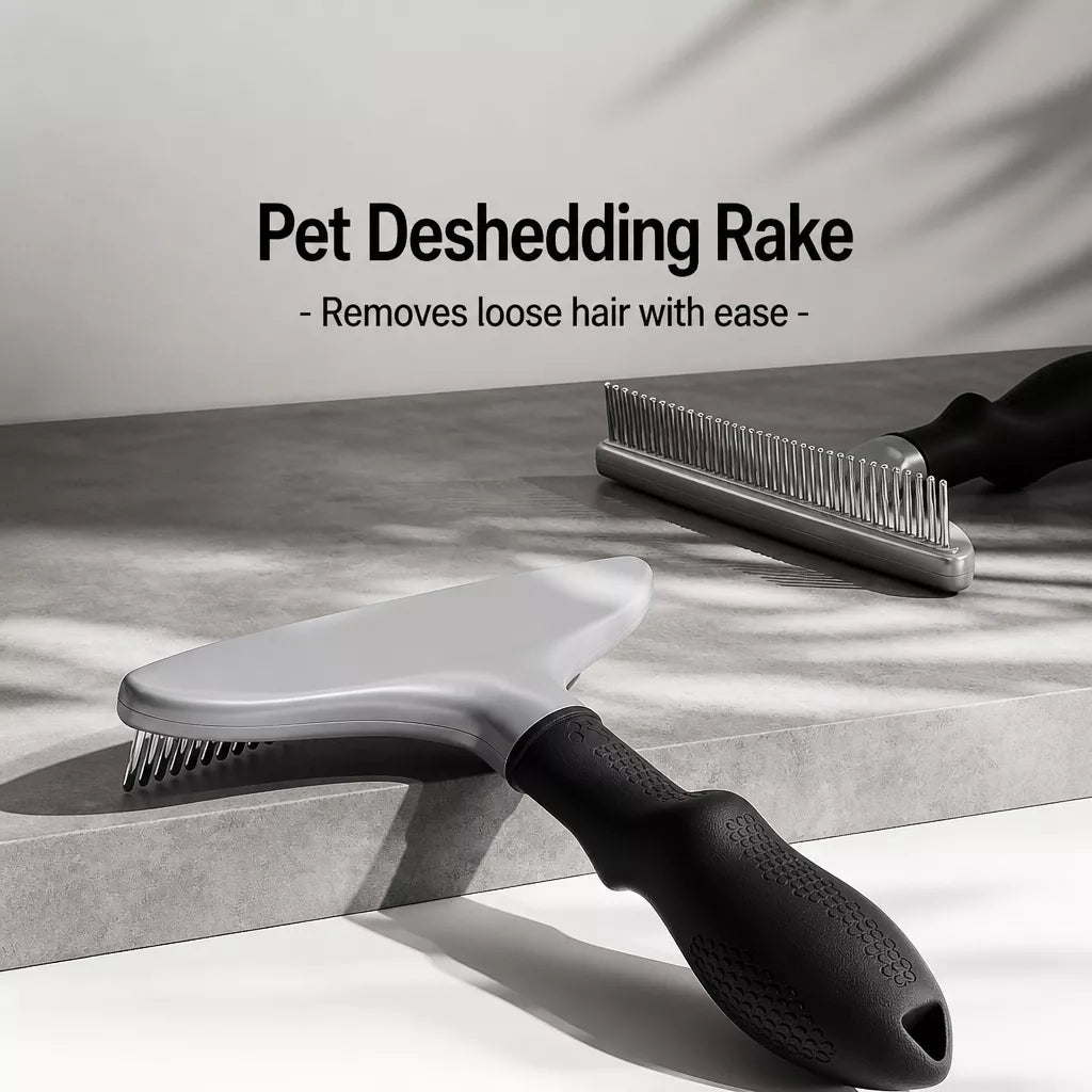 Detangling Rake Comb for Long-Haired Cats and Medium to Large Dogs