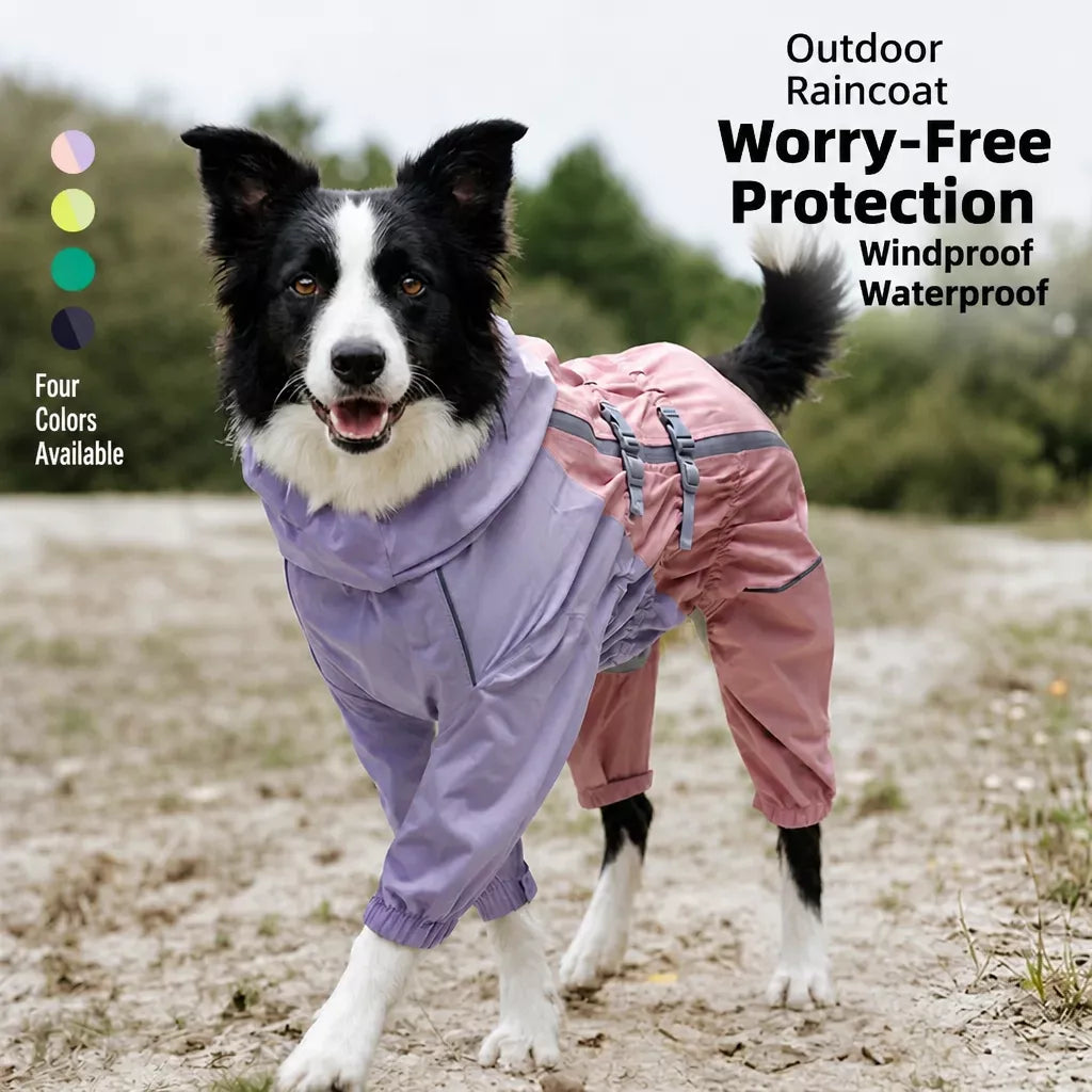Four-Leg Dog Raincoat for Medium to Large Dogs