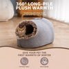 Enclosed Plush Pet Bed for Cats and Small Dogs