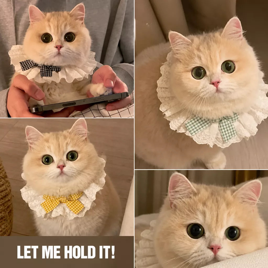 Pet Bib with Bow for Cats and Dogs
