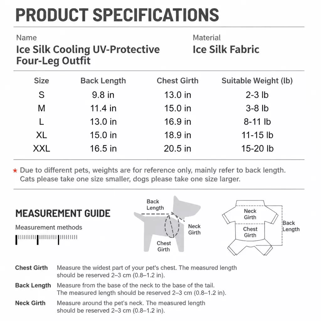 Lightweight Four-Leg Summer Shirt for Small Dogs