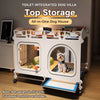 Indoor Dog Crate with Separate Toilet Tray