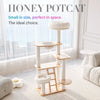 Rubberwood Cat Tree with Hideaway and Climbing Platform
