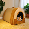 Enclosed Polyester Pet Bed House for Dogs and Cats