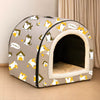 Waterproof Semi-Enclosed Pet Bed for Small Dogs and Cats