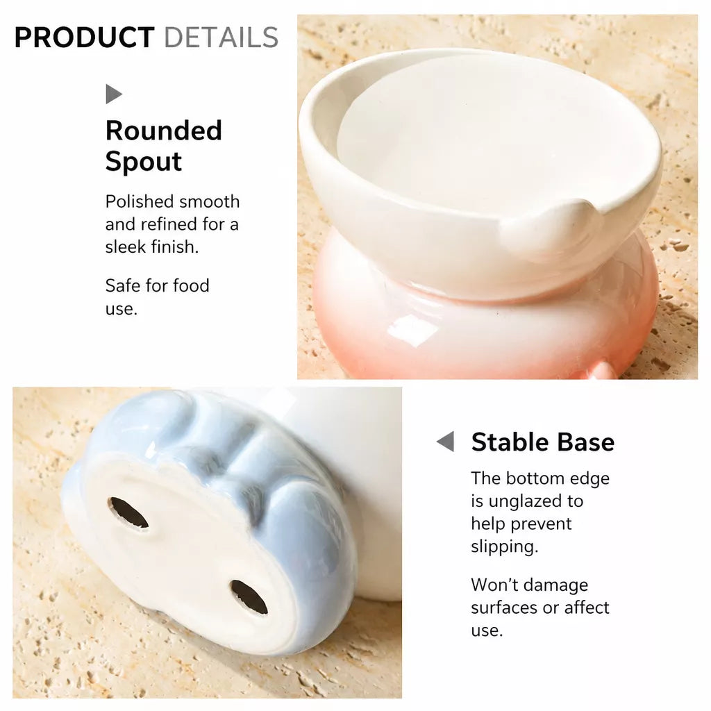 Elevated Ceramic Cat Bowl