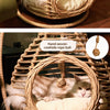 Hanging Rattan Pet Basket Bed for Pets Up to 22 lb