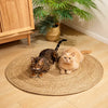 Round Woven Cattail Grass Cat Scratcher Mat