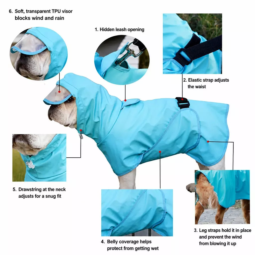 Dog Raincoat for Rainy-Day Walks