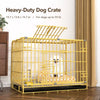 Reinforced Iron Dog Crate with Tray for Small Dogs