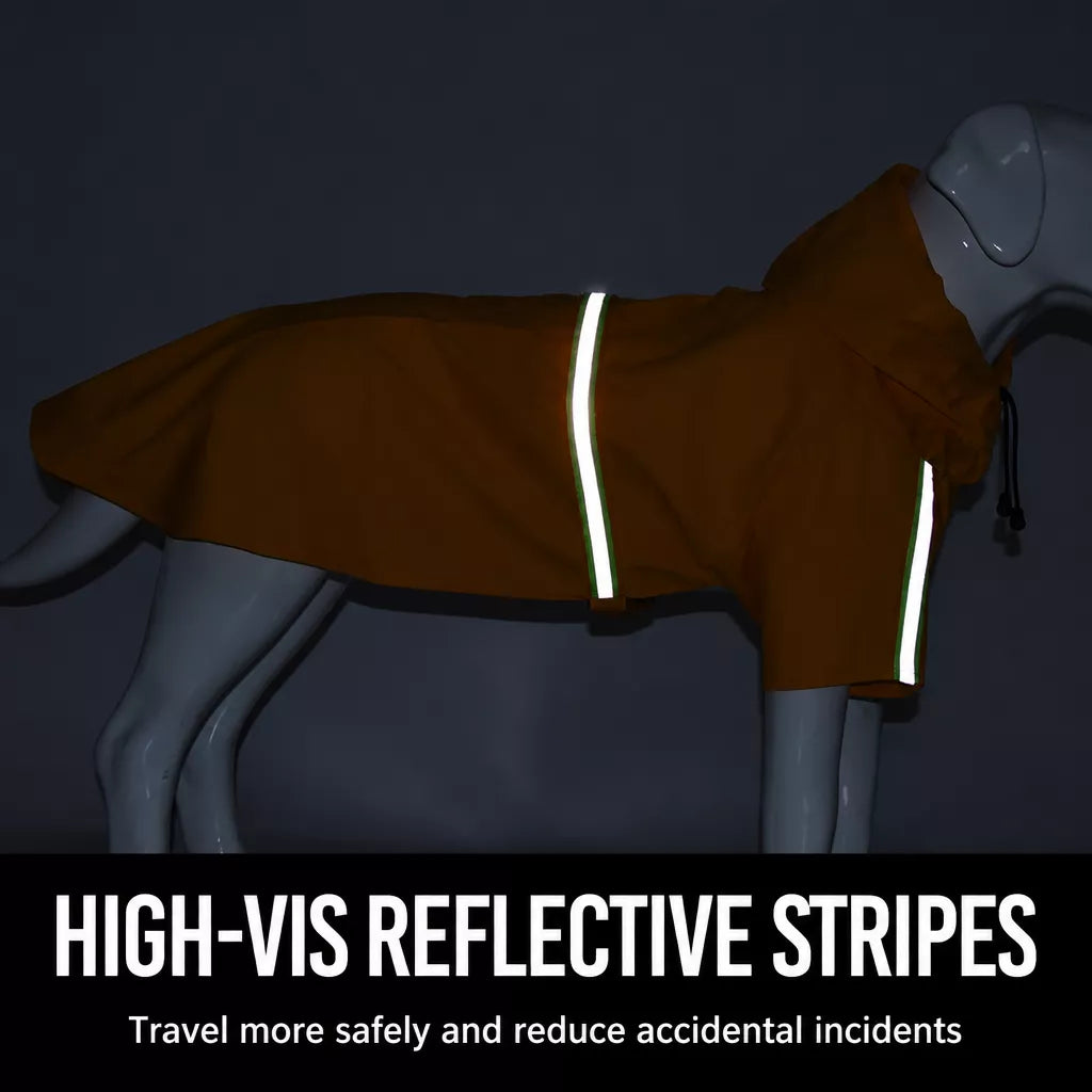 Hooded Reflective Dog Rain Cape