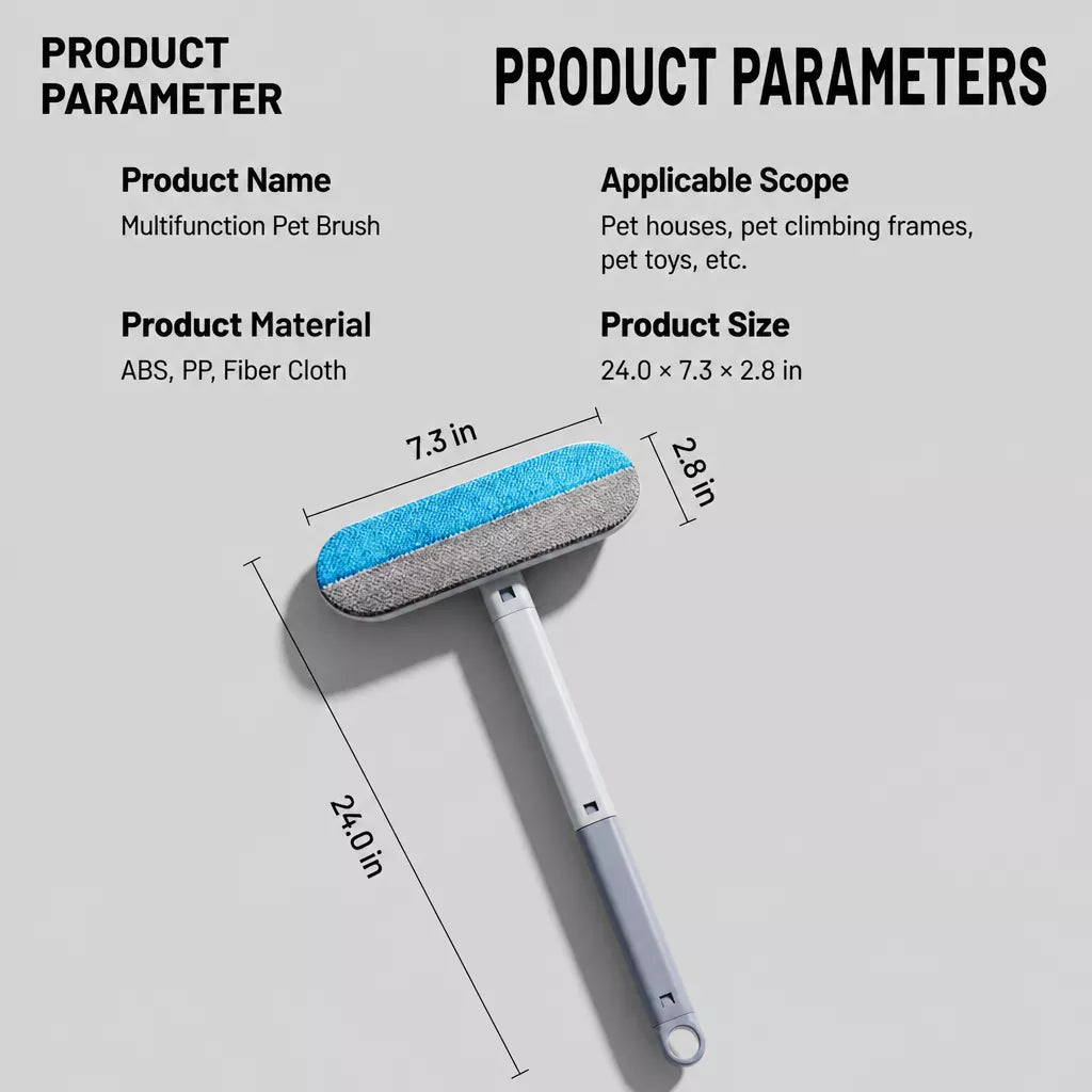Long-Handle Pet Hair Removal Brush for Sofas and Bedding