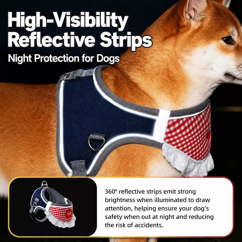Nylon Vest-Style Dog Harness for Small to Medium Dogs