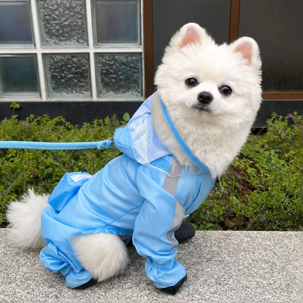 Four-Leg Waterproof Raincoat for Small Dogs