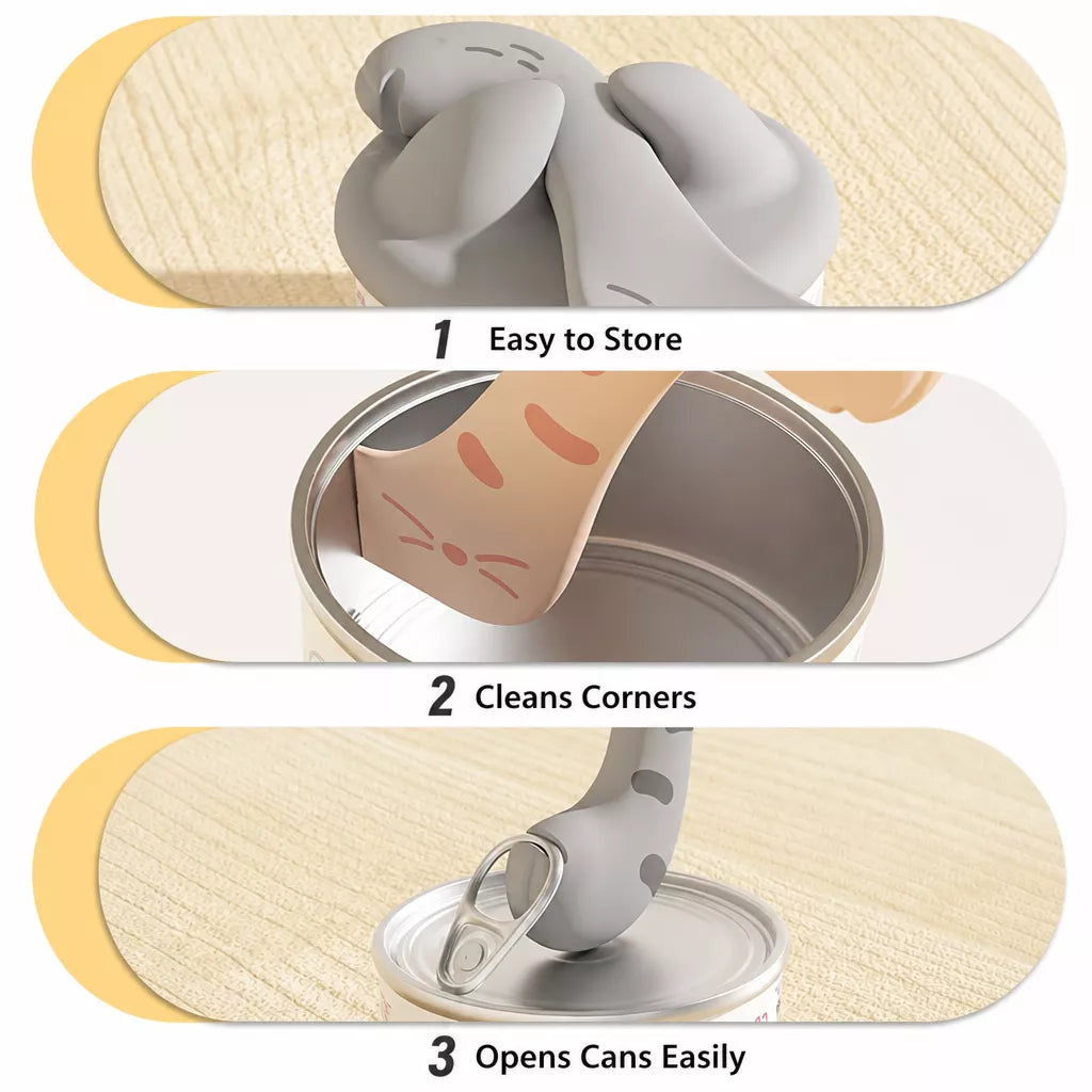 Pet Food Can Lid with Spoon
