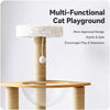 Solid Wood Cat Tree with Bed and Scratching Posts