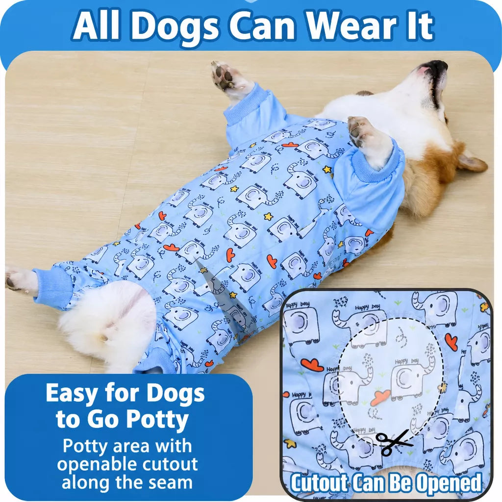Waterproof Four-Leg Dog Raincoat with Belly Coverage