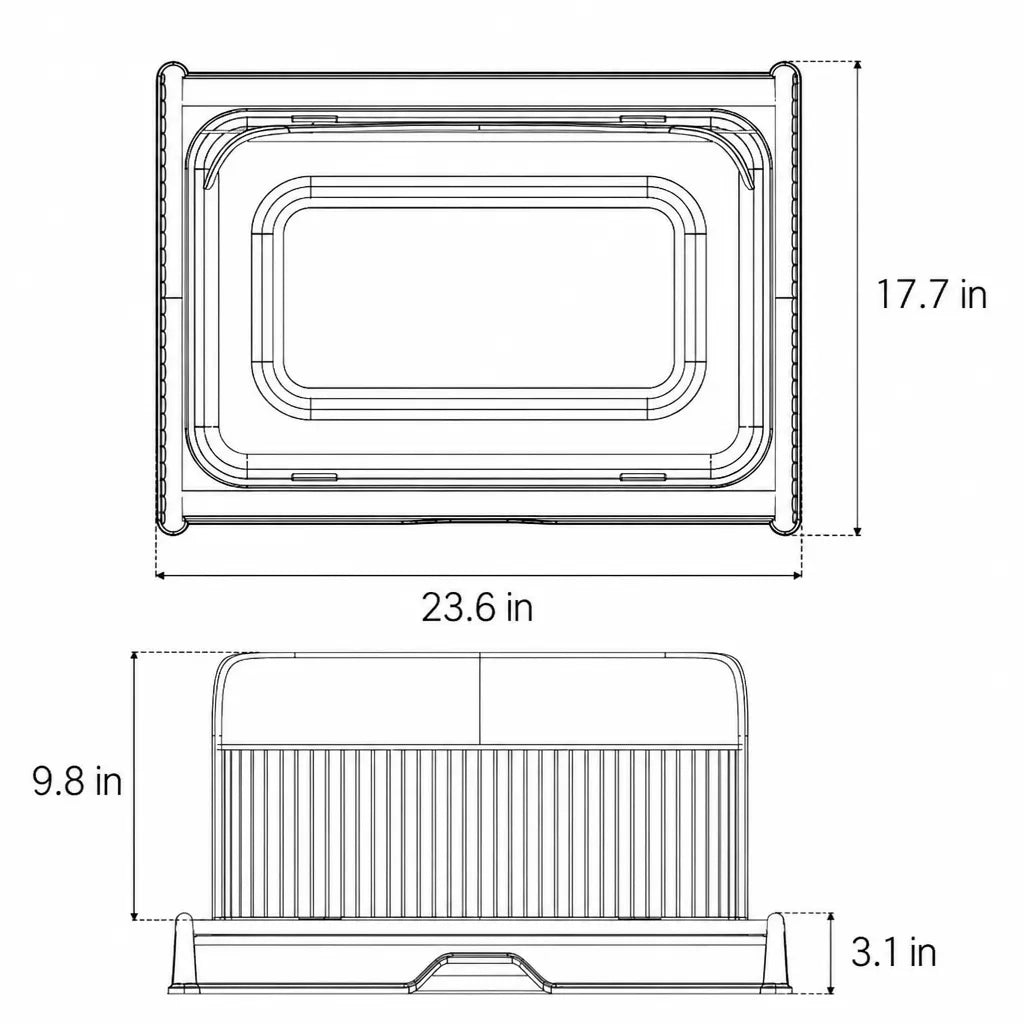 Plastic Dog Potty Tray with Wall Options and Pull-Out Drawer