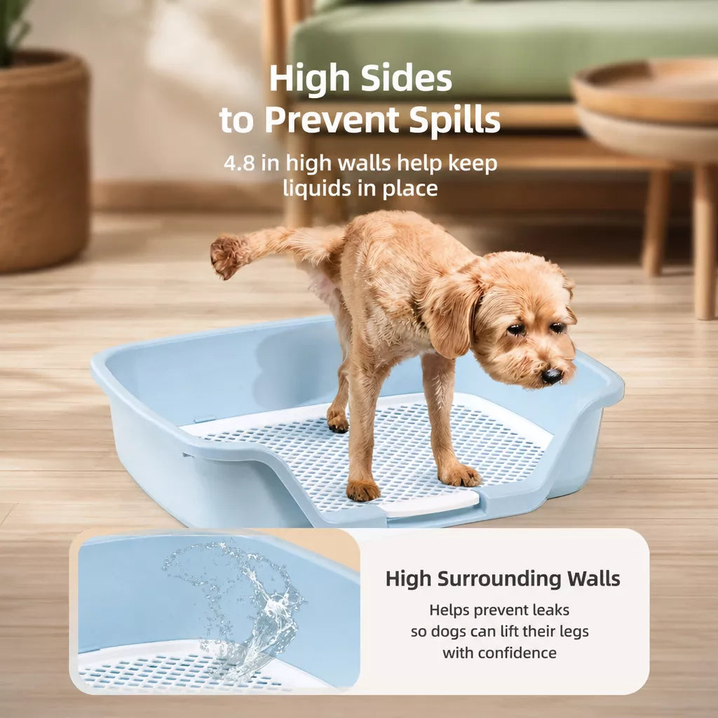 Flat Plastic Dog Potty Tray with Mesh Grate