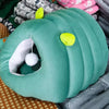 Semi-Enclosed Winter Cat Bed with Slipper-Style Tunnel