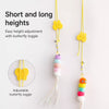 Hanging Feather Cat Teaser Toy with Elastic Wand