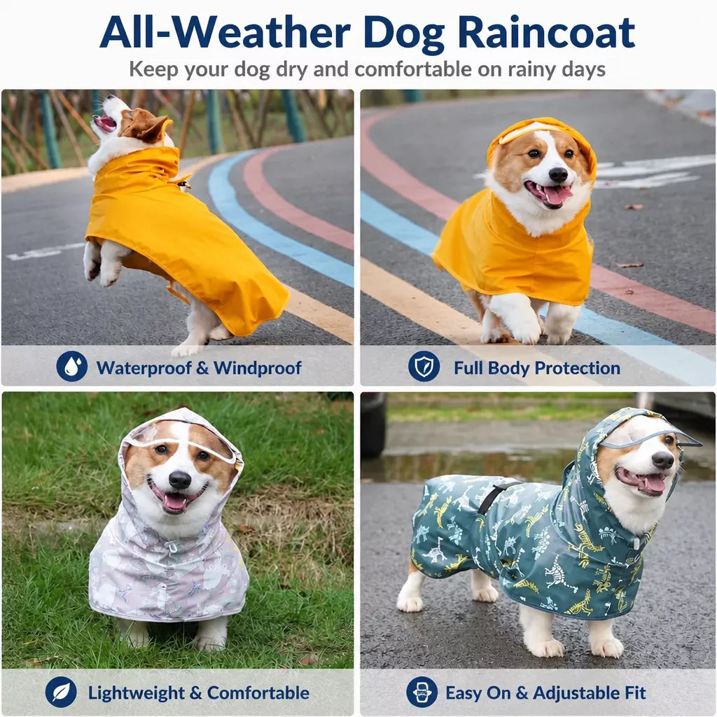 Full-Coverage Dog Raincoat Cape