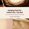 Hanging Rattan Pet Basket Bed for Pets Up to 22 lb