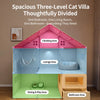 Multi-Tier Enclosed Cat Condo with Litter Area