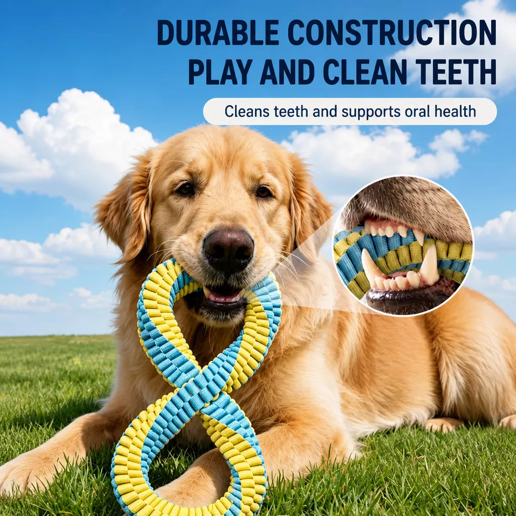 Knotted Polyester Rope Tug Toy for Dogs