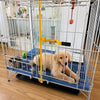 Galvanized Steel-Bar Dog Crate for Indoor or Outdoor Use