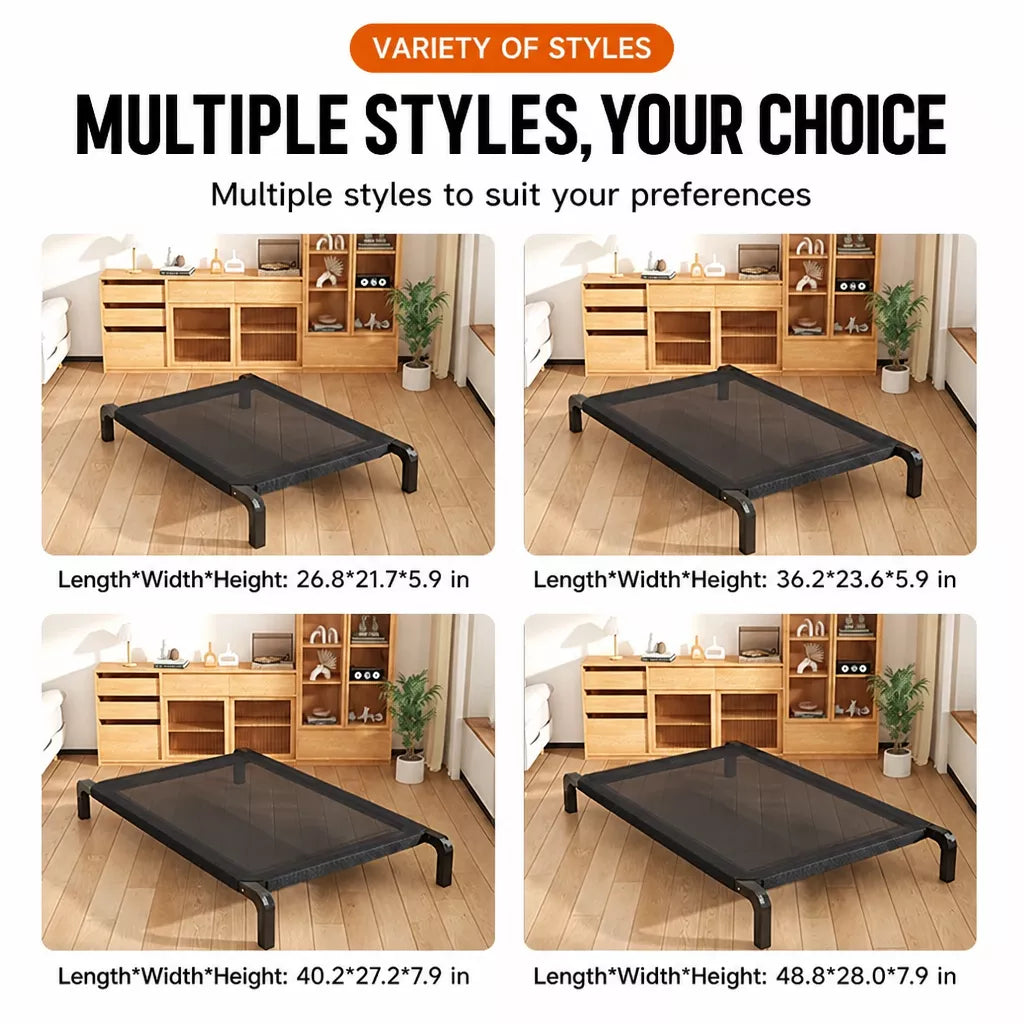 Raised Mesh Dog Cot with Iron Frame for Small to Large Dogs