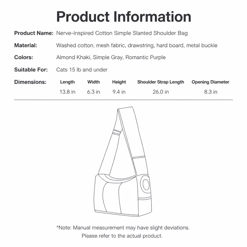 Nylon Pet Carrier Bag with Breathable Mesh for Cats & Dogs
