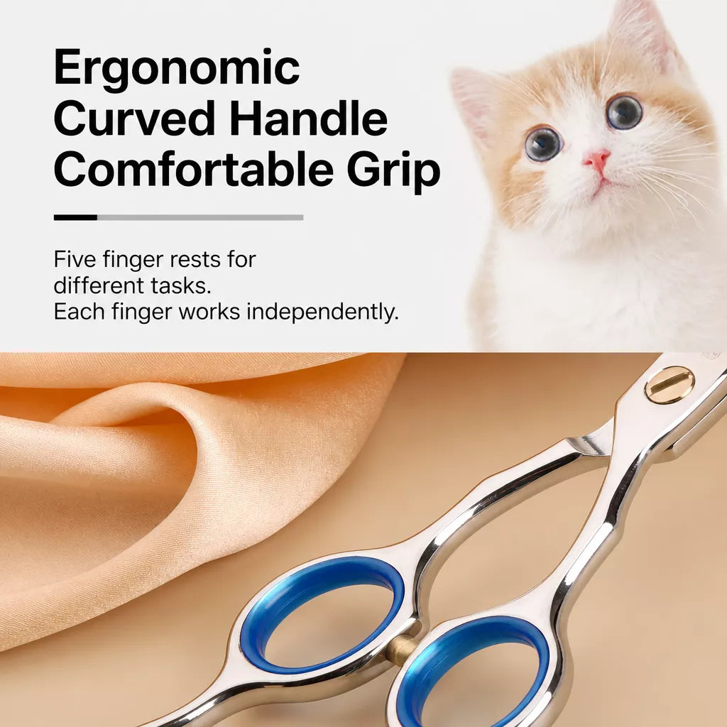 Pet Grooming Shears Set with Storage Case